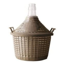 Glasballon i kurv, 20 l