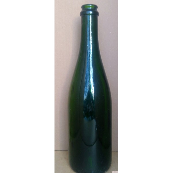 Champagneflaske, grøn 0,7 l, (Genbrug)