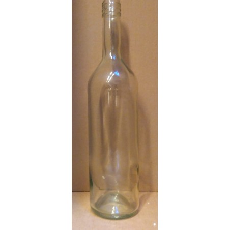 Flaske, klar 0,7 l, skruelåg