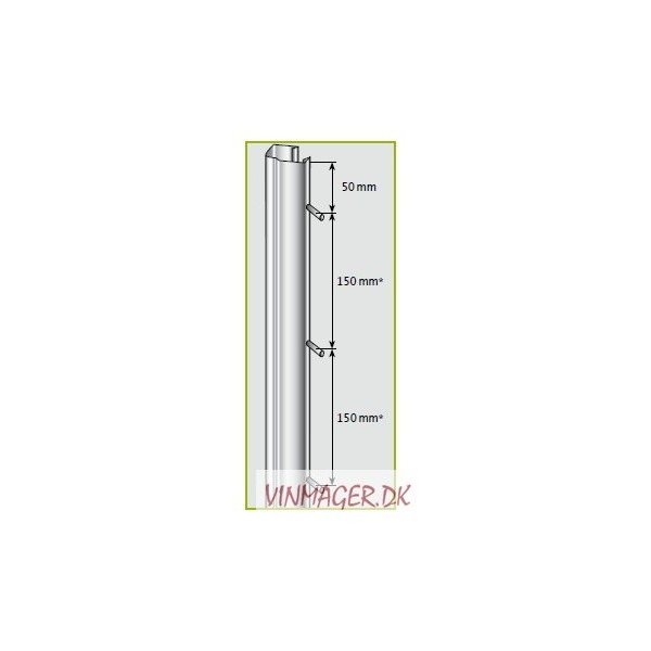 Rækkestolpe - Indvendige kroge 270 cm /1,8 mm